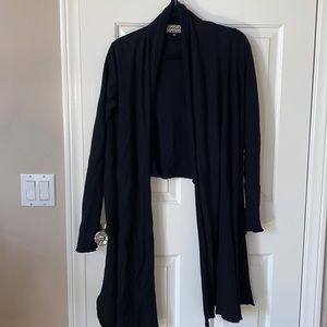 Groceries Apparel Black Low/High Cardigan